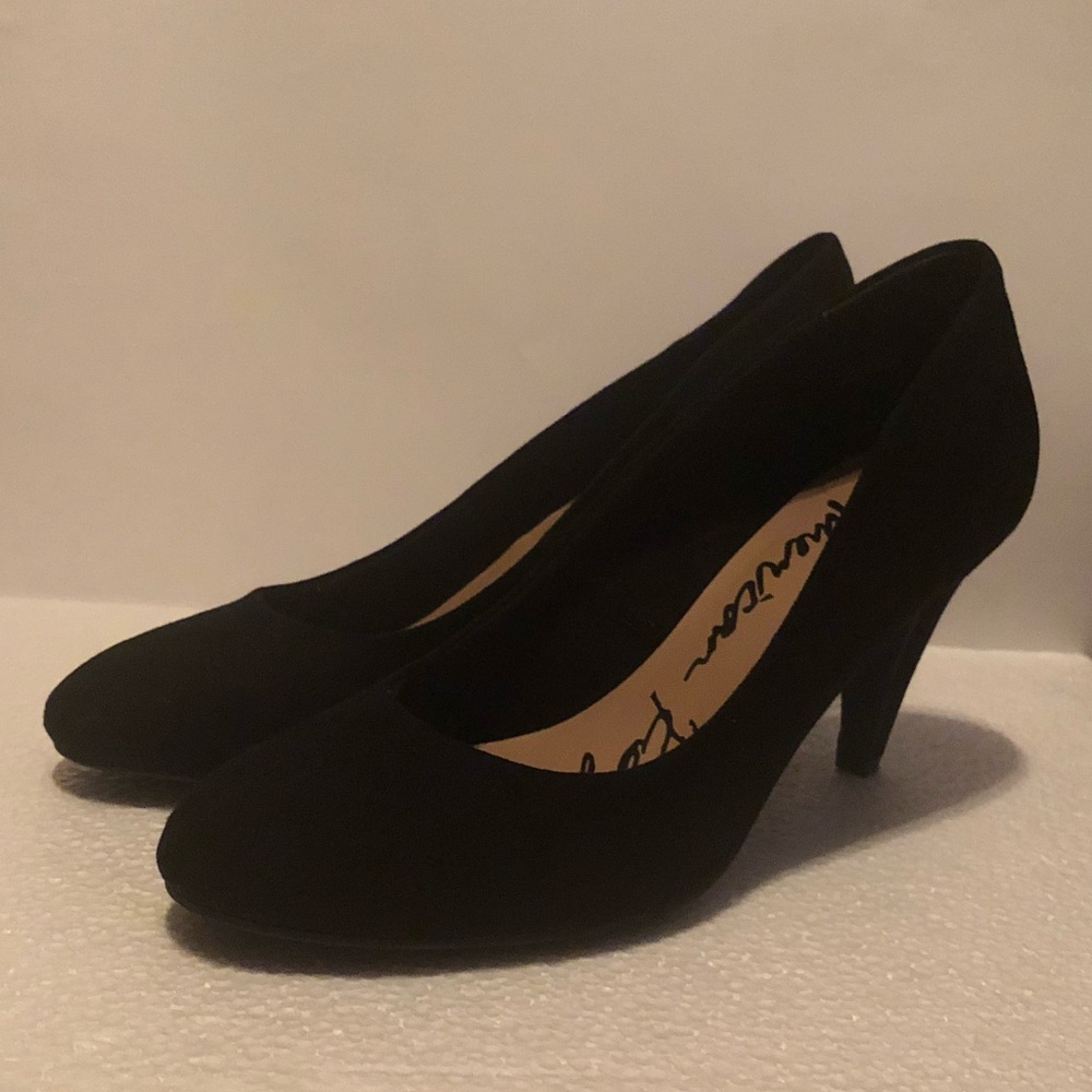 Women’s Black Suede 3.5 Inch High Heels